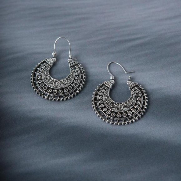 Earrings Women Retro Vintage Circle Bohemian Hoop Drop Cute Trendy Jewelry - Picture 4 of 5